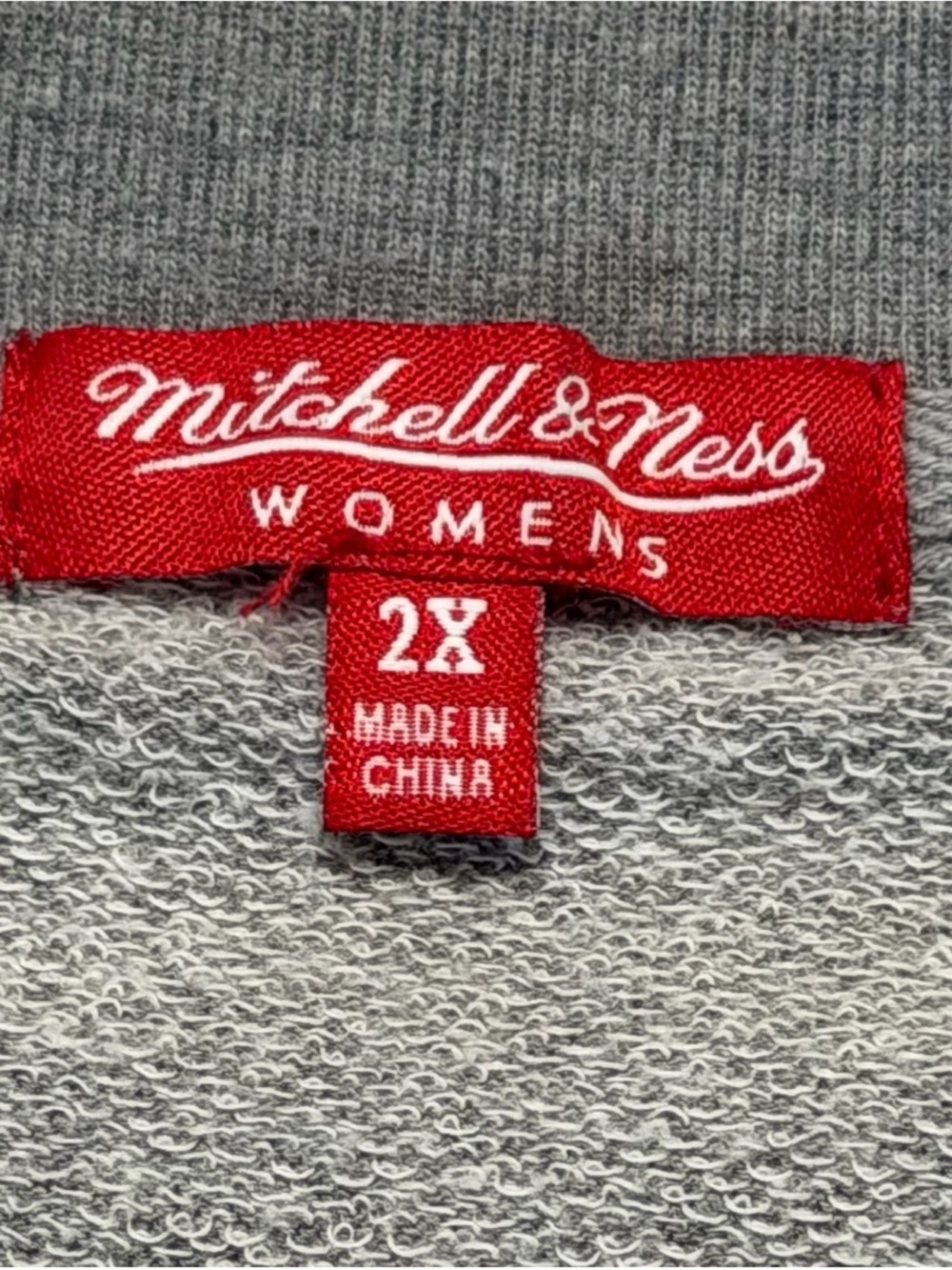 Mitchell & Ness Kansas City Royals 2X Gray Oversized Logo Crewneck Sweatshirt - Picture 2 of 8